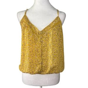 Sienna Sky Yellow Camisole Relaxed Spaghetti Straps Medium